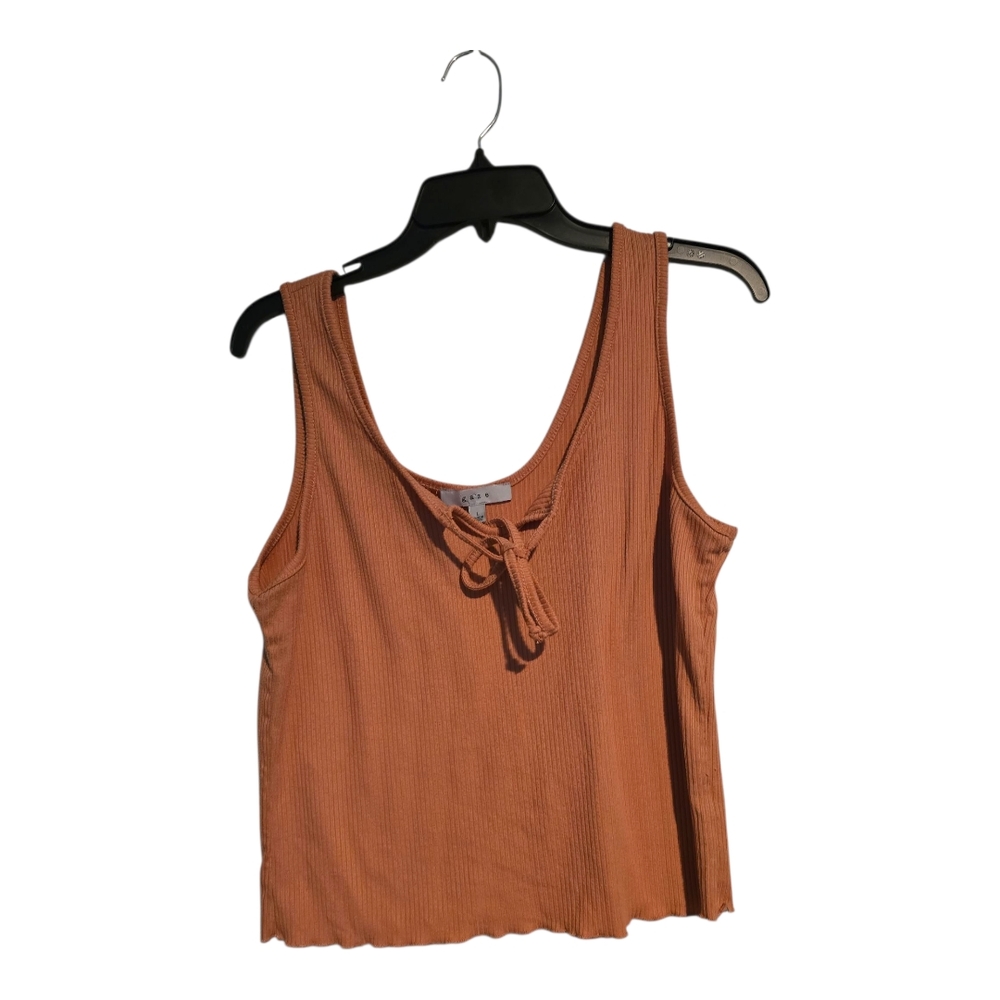 Gaze Terracotta Tie-Front Tank Top